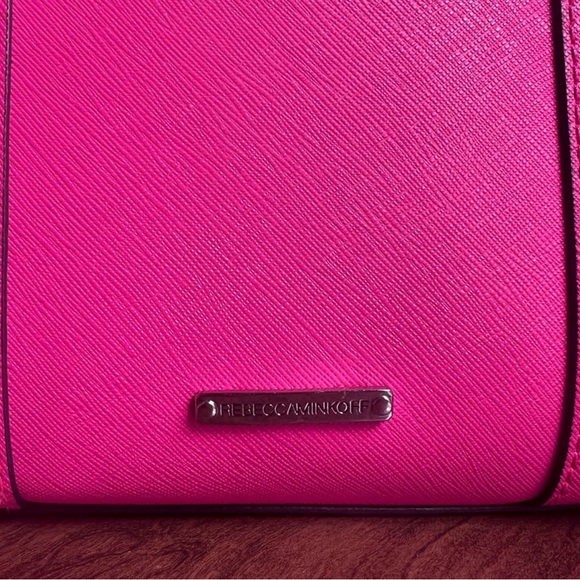 Rebecca Minkoff Neon Pink mini tote with crossbody strap - Picture 9 of 9